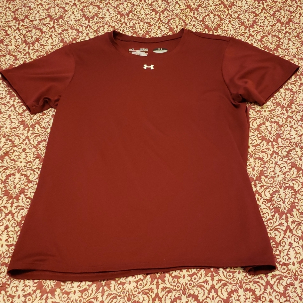 Burgundy UA tee
